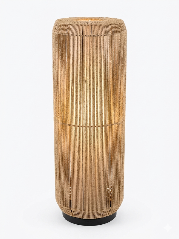 Lampada in carta con struttura in metallo