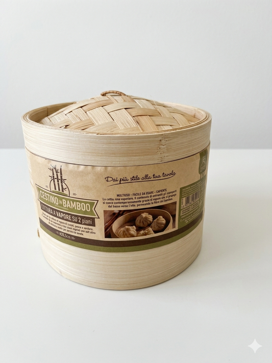 Cestino Vaporiera in Bamboo