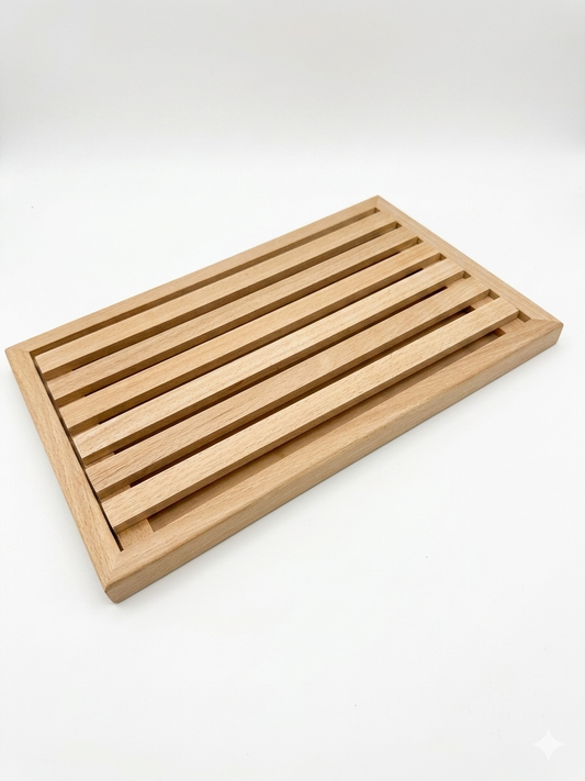 Tagliapane in Legno Naturale con Raccoglibriciole