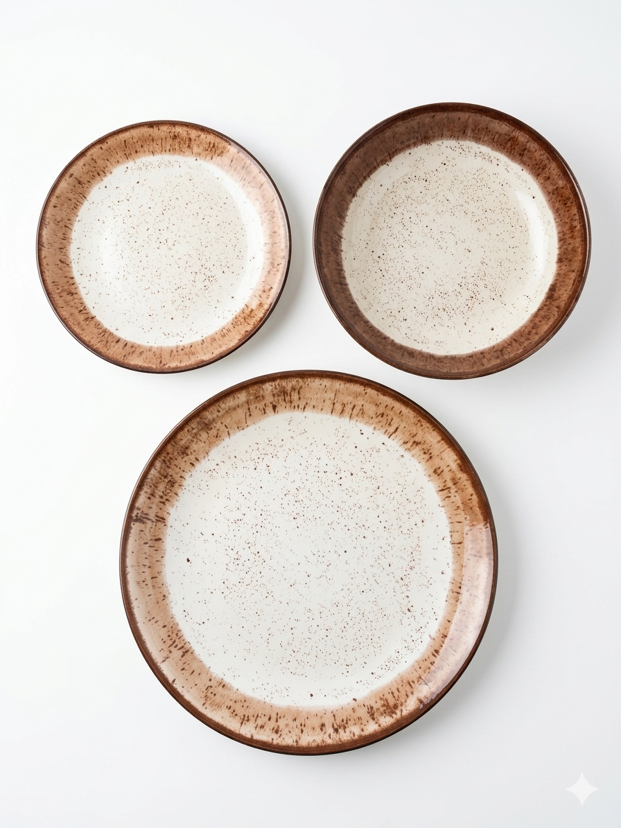 Set 18 Piatti in Ceramica Artigianale – Stile Rustico Moderno