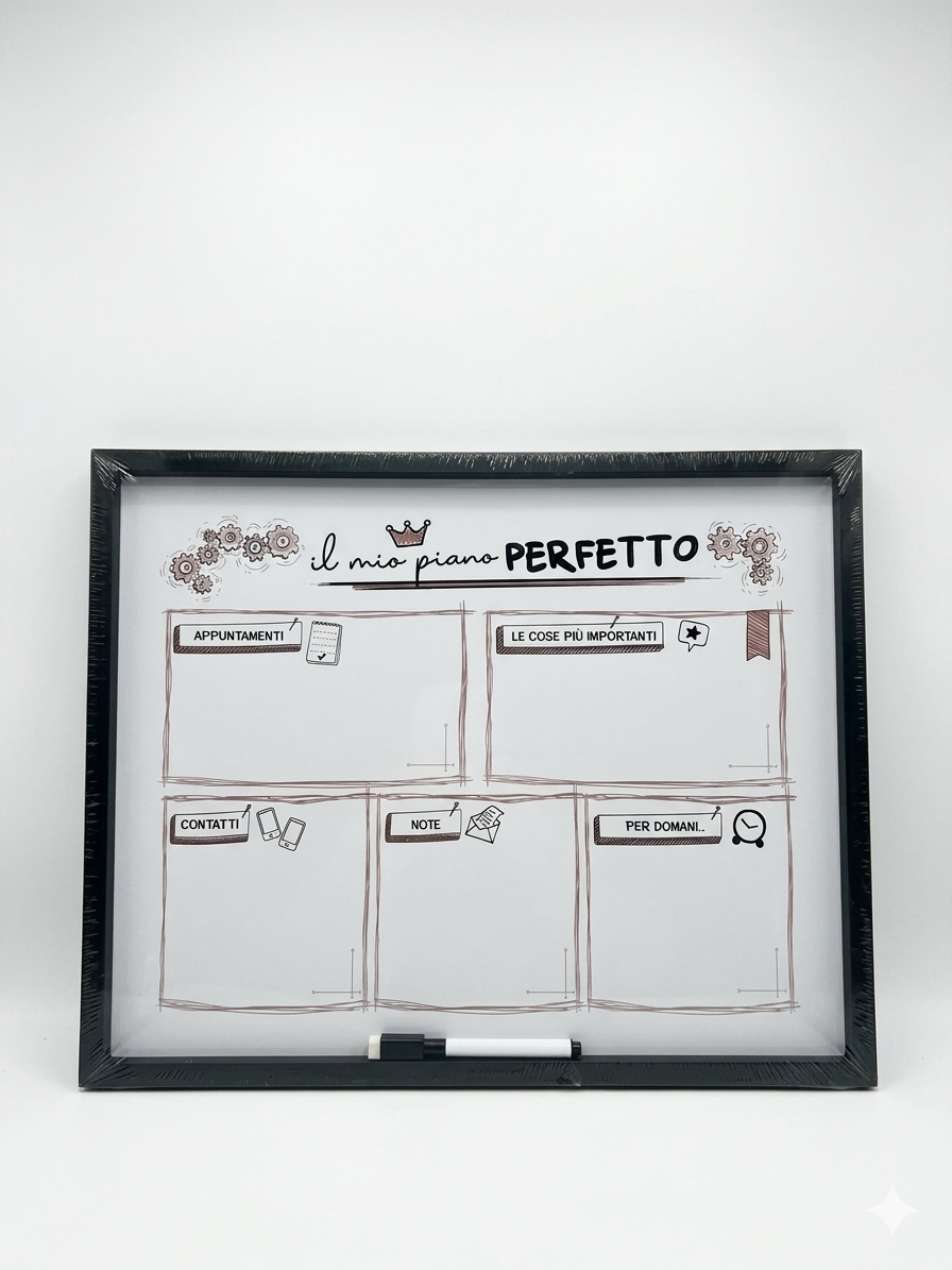 Lavagna Magnetica "Il Mio Piano Perfetto" – Organizer Settimanale