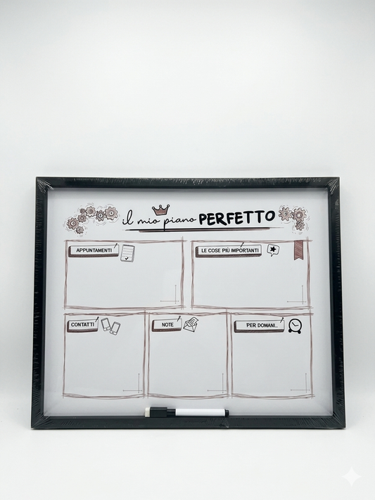 Lavagna Magnetica "Il Mio Piano Perfetto" – Organizer Settimanale