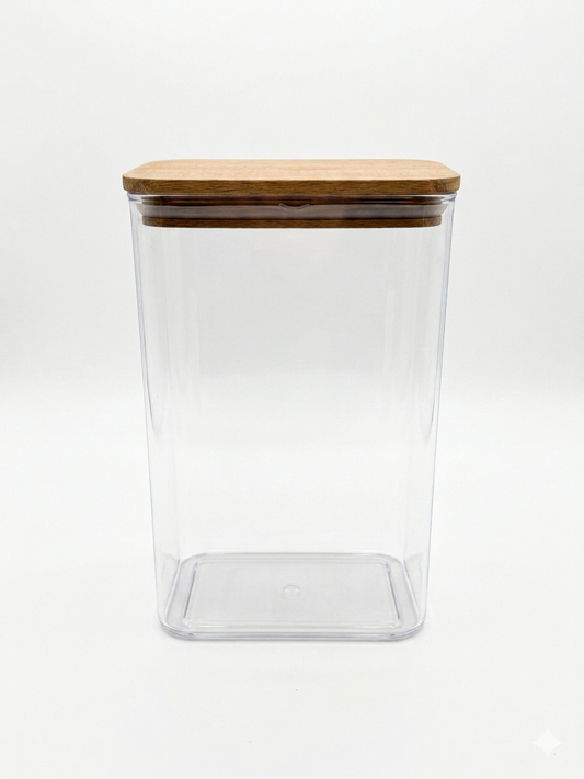 Contenitore Ermetico in Design con Coperchio in Legno – 1.8L