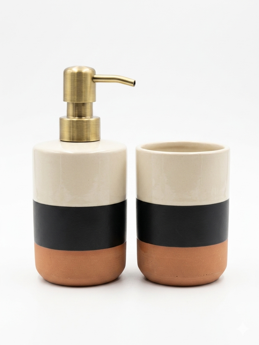 Set Accessori Bagno "Earth & Night" in Ceramica