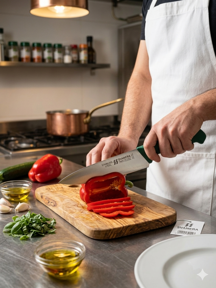 Coltello da Cucina Professionale Svanera Modello "Francese" – 18 cm – Made in Italy
